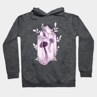 Purple Crystal Mushrooms Hoodie